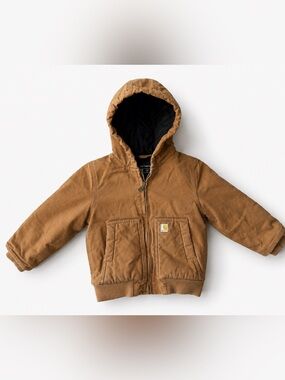3T Carhartt Brown Hooded Work Jacket